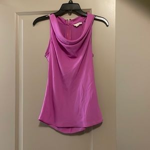 Banana Republic Cowl Neck Sleeveless Blouse Size 6 Purple